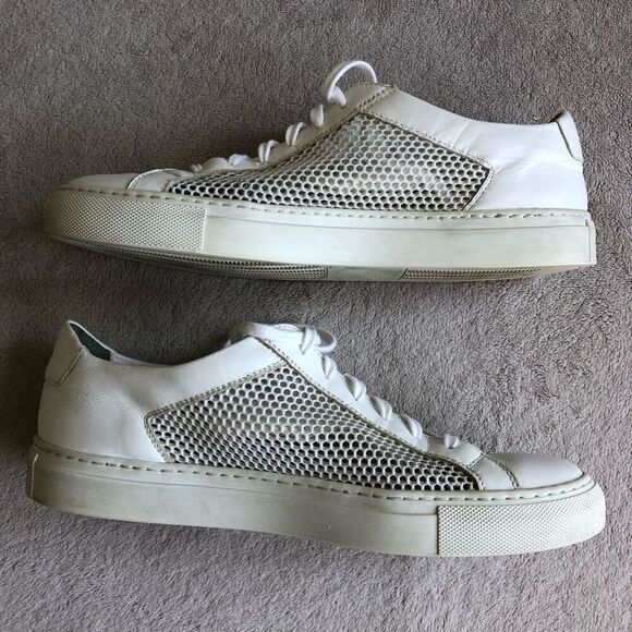 Women by Common Projects Achilles Mesh-Trimmed Leather White Lace Up Sneakers - Picture 5 of 14